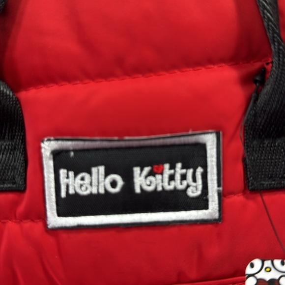 Hello Kitty Quilted Red Mini Backpack Embroidered Bag Zipper Charm Y2K - Picture 12 of 16